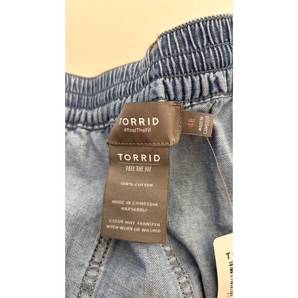 Torrid Pull On Mid Rise Wide Leg Light Weight Jean Womens Plus Size 4X New - Picture 12 of 13